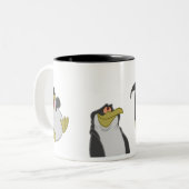 Pinguïns Zwarte en Witte Mok (Voorkant links)