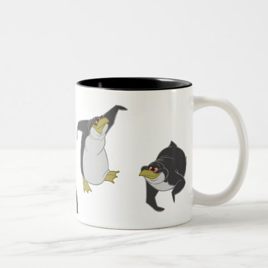 Pinguïns Zwarte en Witte Mok (Rechts)