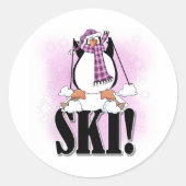 Pinguïnski Ronde Sticker (Voorkant)