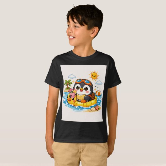 Pinguïnstrand Float T-shirt (Voorkant volledig)