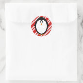 Pinguïnstrepen Ronde Sticker (Tas)