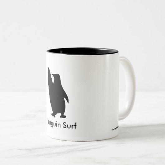 pinguintastische surf mok (Voorkant rechts)