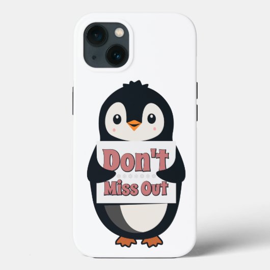 Pinguïnteken: Mis het niet Case-Mate iPhone Case (Achterkant)
