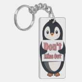 Pinguïnteken: Mis het niet Sleutelhanger (Voorkant Links)