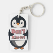 Pinguïnteken: Mis het niet Sleutelhanger (achterkant)