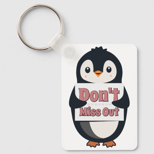 Pinguïnteken: Mis niet Sleutelhanger (Voorkant)