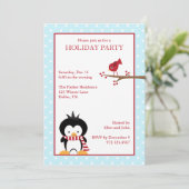 Pinguïnvakantie Kaart (Staand voorkant)