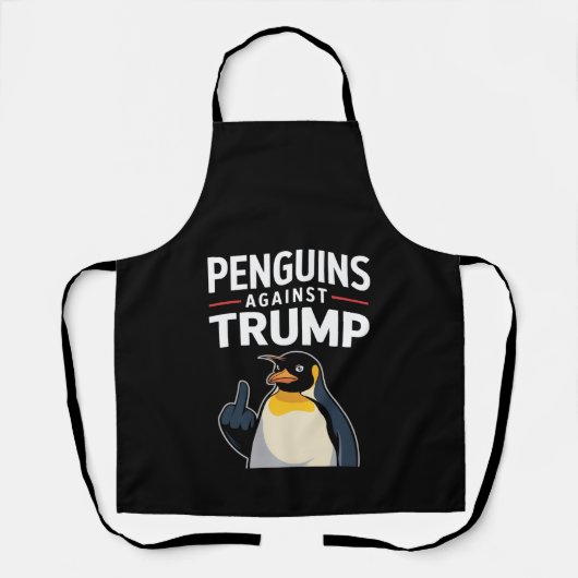 Pinguïnvinnen Omhoog Verzette Pinguïns Tegen Trump Schort (Voorkant)