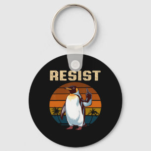 Pinguïnvinnen omhoog verzetten grappige pinguïns t sleutelhanger