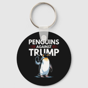 Pinguïnvinnen omhoog verzetten grappige pinguïns t sleutelhanger