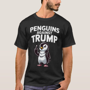 Pinguïnvinnen omhoog verzetten zich tegen satirisc t-shirt