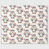 Pinguïnvis van Valentijnsdag Cadeaupapier (Vlak)