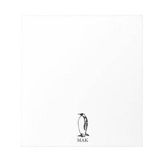 pinguïstisch keizerdier notitieblok (Voorkant)