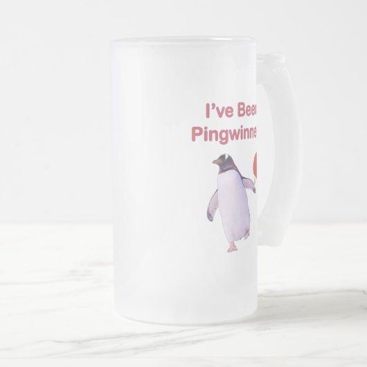 Pingwinned Penguin Ping Pong Matglas Bierpul (Voorkant rechts)