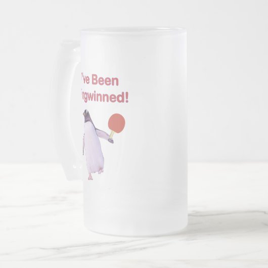 Pingwinned Penguin Ping Pong Matglas Bierpul (Voorkant links)