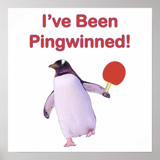 Pingwinned Penguin Ping Pong Poster (Voorkant)