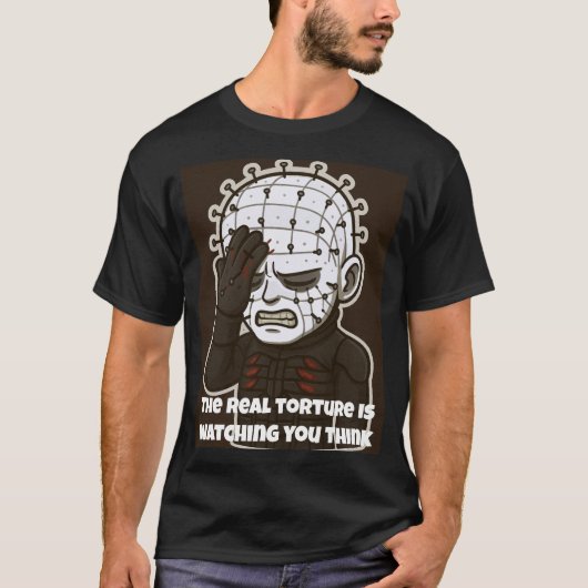 Pinhead gezicht palm t-shirt (Voorkant)
