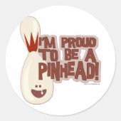 Pinhead Pride Ronde Sticker (Voorkant)