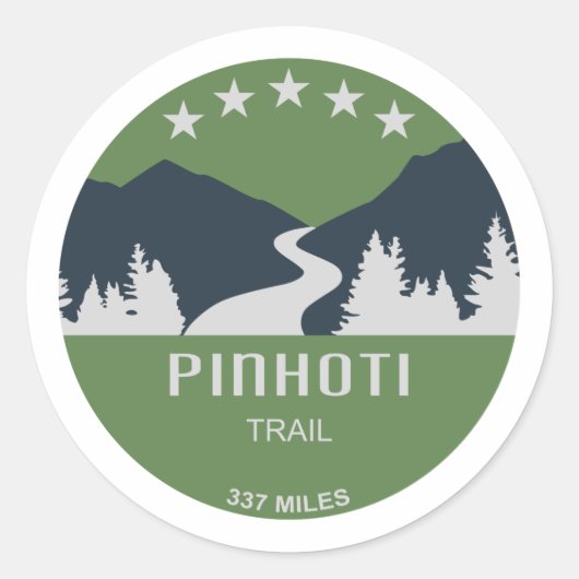 Pinhoti Trail Alabama Georgia Ronde Sticker (Voorkant)