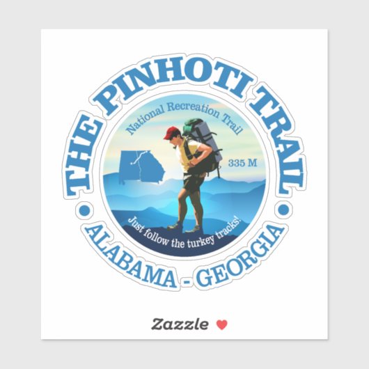Pinhoti Trail (C) Sticker (Vel)
