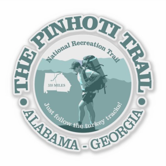 Pinhoti Trail (T) Sticker (Voorkant)
