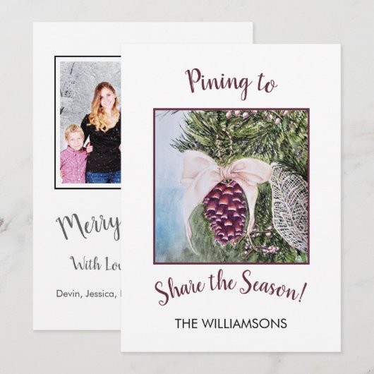 Pining to Share the Kerstseizoen Feestdagenkaart (Voorkant / Achterkant)