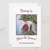 Pining to Share the Kerstseizoen Feestdagenkaart (Voorkant / Achterkant)