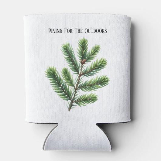 Pining voor het buitenleven gepersonaliseerd blikjeskoeler (Achterkant)