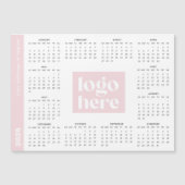 Pink 2026 Business Logo Magnetic Calendar (Voorkant)