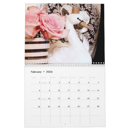 PINK - 2026 Twelve Month Calendar Kalender (Feb 2026)