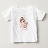 Pink 2nd Bear Birthday Girl Toddler T-shirt (Voorkant)