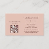 Pink 3D Simple Flowers Visitekaartje (Achterkant)