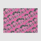 PINK 40th Birthday-weefselpapier Tissuepapier (Voorkant)