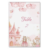 Pink 4th Royal Princess Castle Birthday Party Kaart (Voorkant)