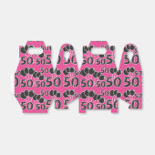PINK 50th Birthday Party Favor Box Bedankdoosjes (Uitgevouwen)