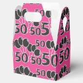 PINK 50th Birthday Party Favor Box Bedankdoosjes (Geopend)