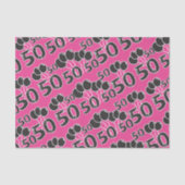 PINK 50th Birthday-weefselpaper Tissuepapier (Voorkant)