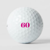 Pink 60th Birthday Generic Titleist Pro V1 Golfballen (Voorkant)