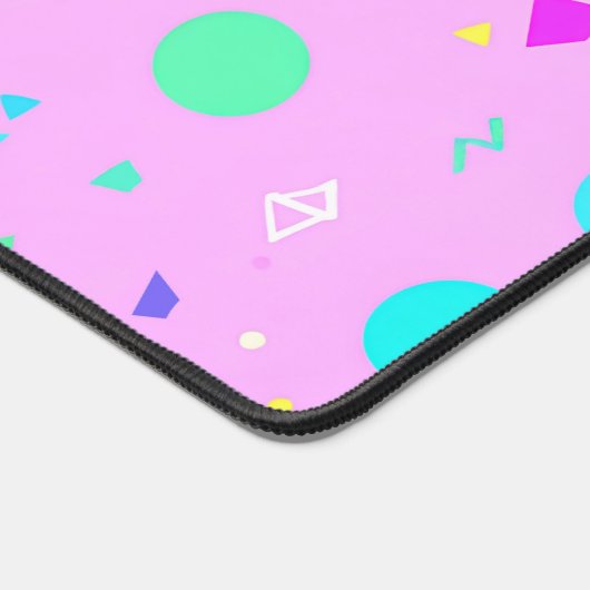 Pink 80s Memphis Geometric Pattern Bureaumat (Hoek)