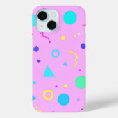 Pink 80s Memphis Geometric Pattern Case-Mate iPhone Case (Achterkant)