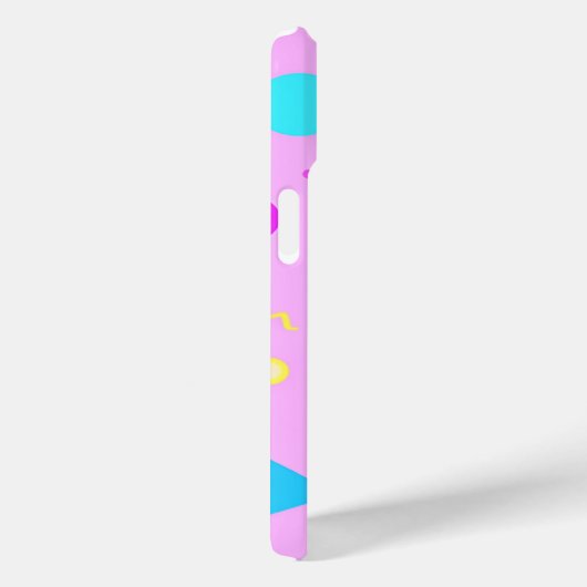 Pink 80s Memphis Geometric Pattern Case-Mate iPhone Case (Achterkant / Rechts)