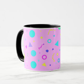 Pink 80s Memphis Geometric Pattern Mok