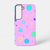 Pink 80s Memphis Geometric Pattern Samsung Galaxy Hoesje (Achterkant)