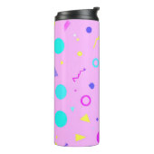 Pink 80s Memphis Geometric Pattern Thermosbeker (Gedraaid links)