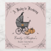 Pink A Baby is Baby shower brouwen Wijn Etiket (Enkel label)