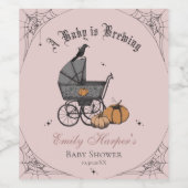 Pink A Baby is Baby shower brouwen Wijn Etiket (Enkel label)