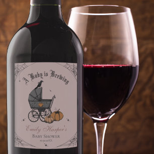 Pink A Baby is Baby shower brouwen Wijn Etiket