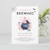 Pink A Baby is het brouwen van Halloween Baby show Kaart