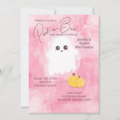 Pink-a-Boo Halloween Baby shower Feestuitnodiging Kaart (Voorkant)