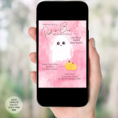 Pink-a-Boo Halloween Baby shower Feestuitnodiging Kaart